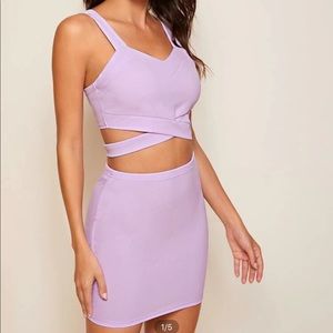 Purple skirt set